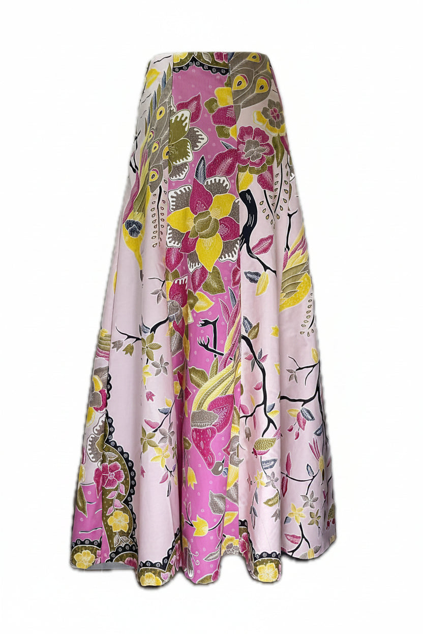 Ladies Batik Skirt LBLS-M-PINK-A13-11001