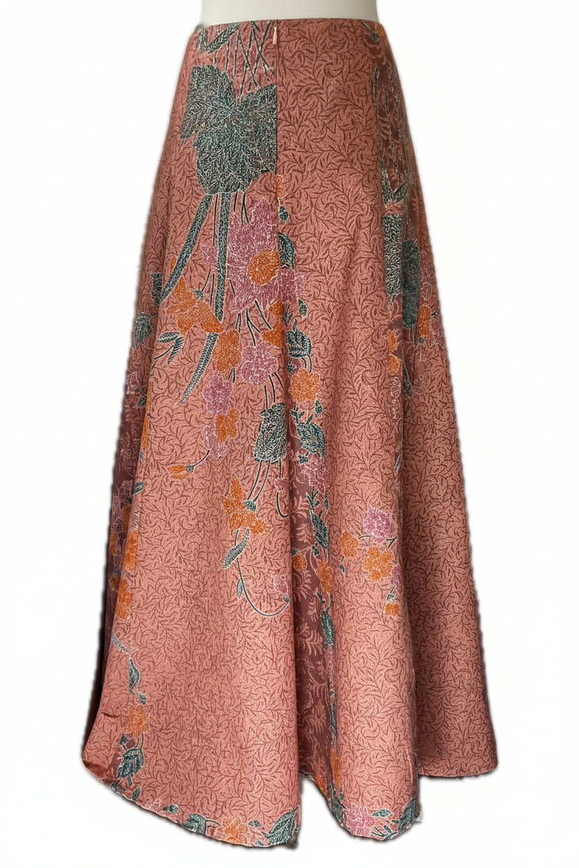 Ladies Batik Skirt LBLS-M-ORANGE-A13-11002