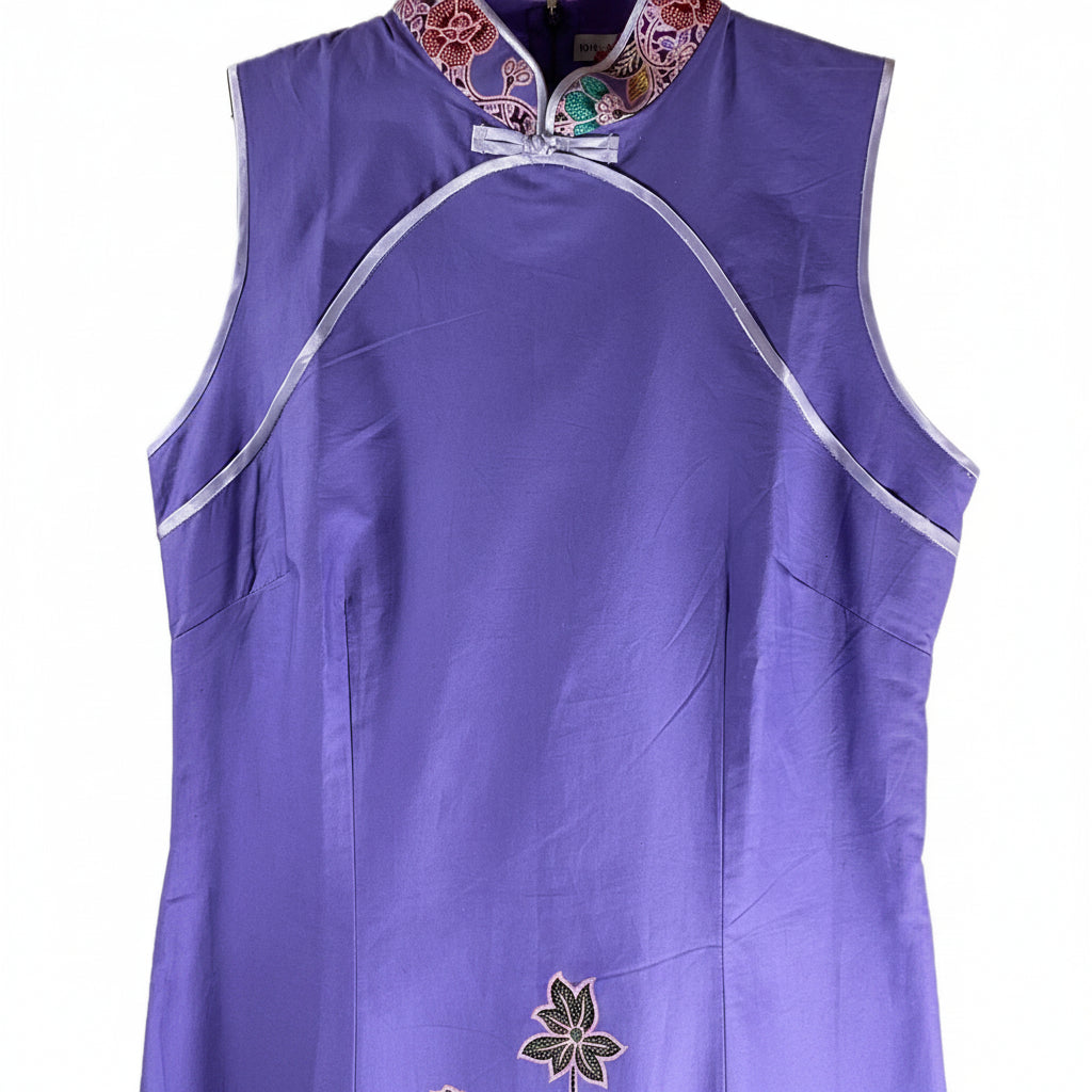 Batik Cheongsam BCS-S-PURPLE-4001