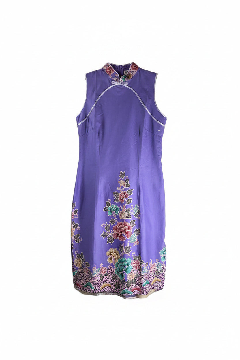 Batik Cheongsam BCS-S-PURPLE-4001