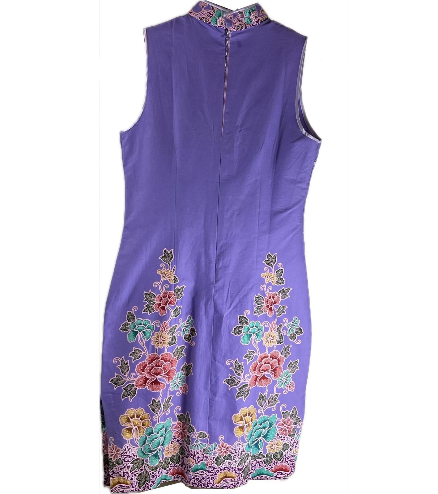 Batik Cheongsam BCS-S-PURPLE-4001