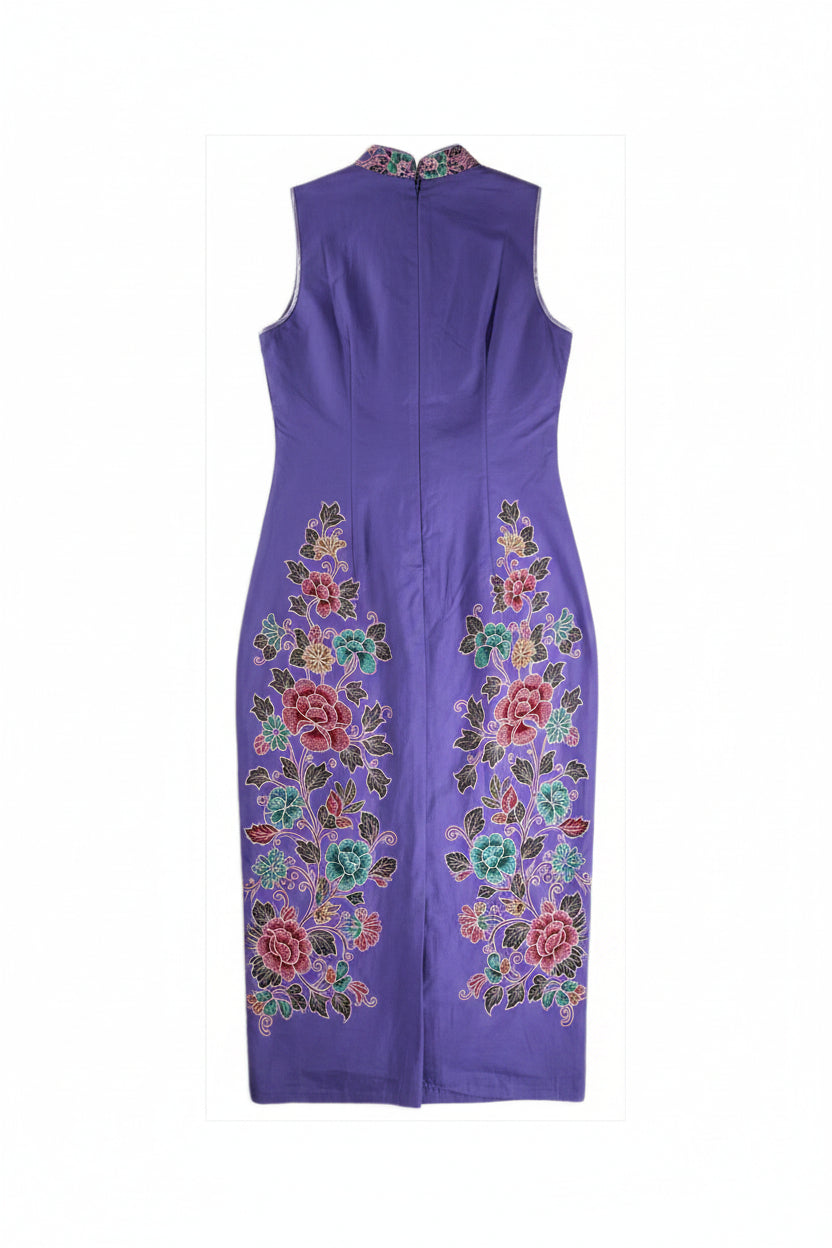 Batik Cheongsam BCS-S-PURPLE-4001