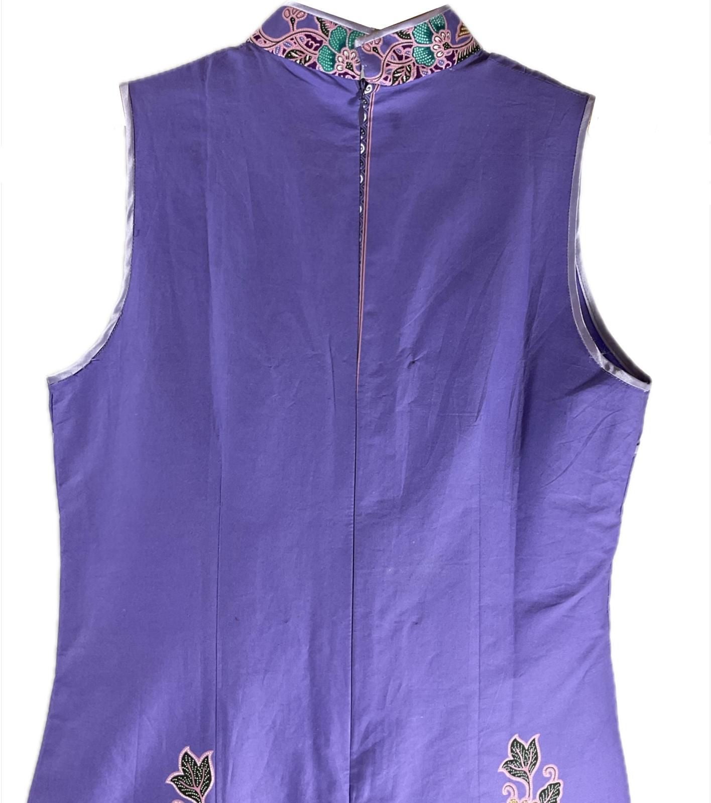 Batik Cheongsam BCS-S-PURPLE-4001