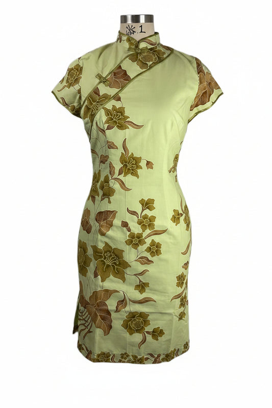 Batik Cheongsam BCS-S-YELLOW-A-4003