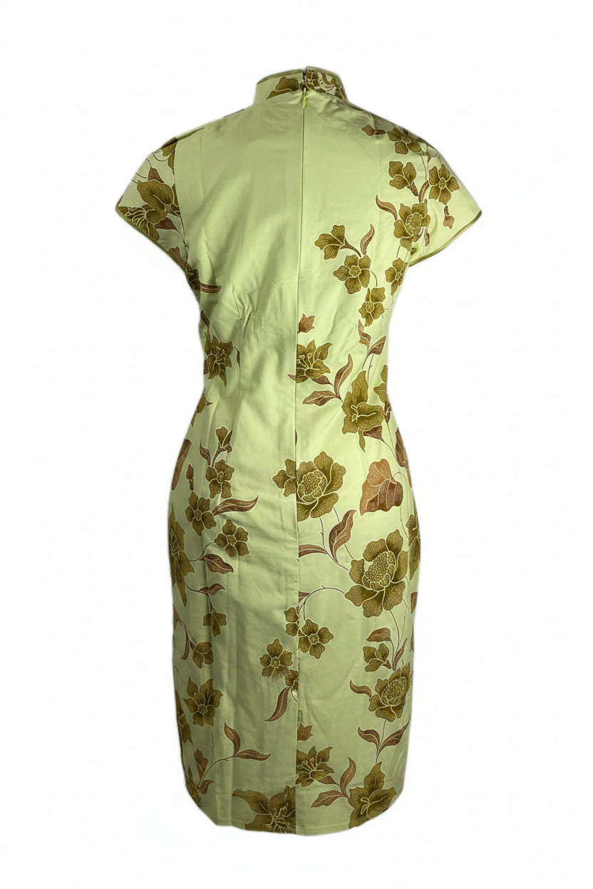 Batik Cheongsam BCS-S-YELLOW-A-4003