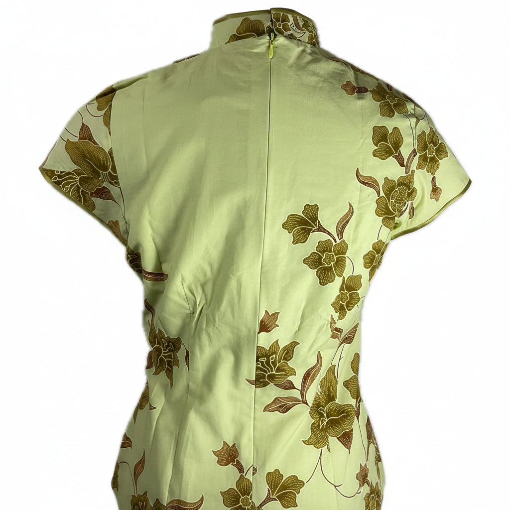 Batik Cheongsam BCS-S-YELLOW-A-4003