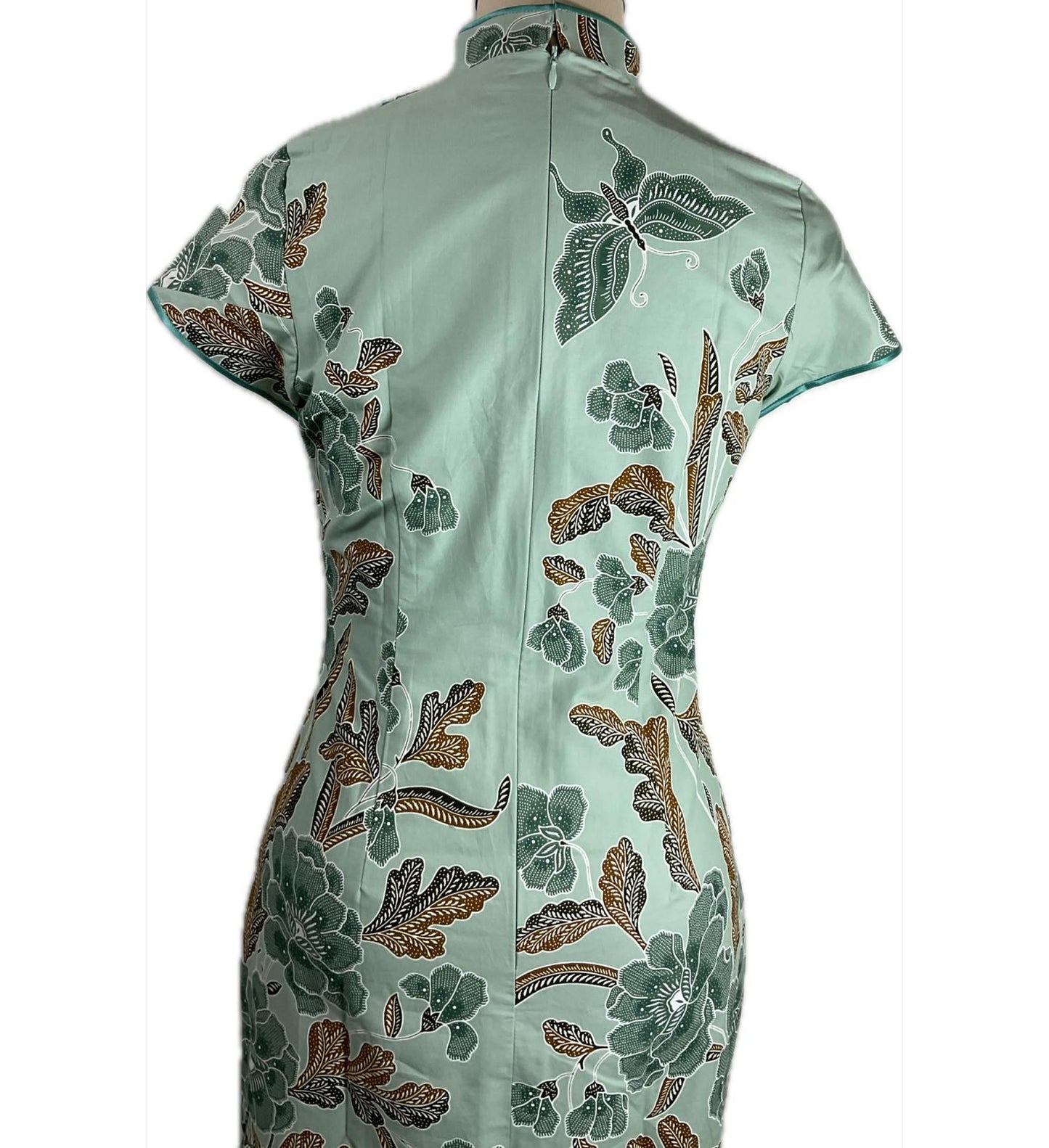 Batik Cheongsam BCS-S-GREEN-A-4002