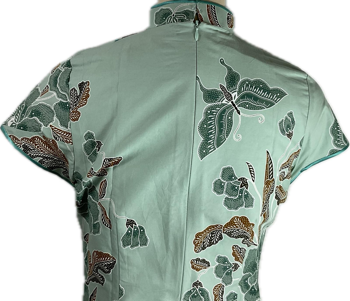 Batik Cheongsam BCS-S-GREEN-A-4002