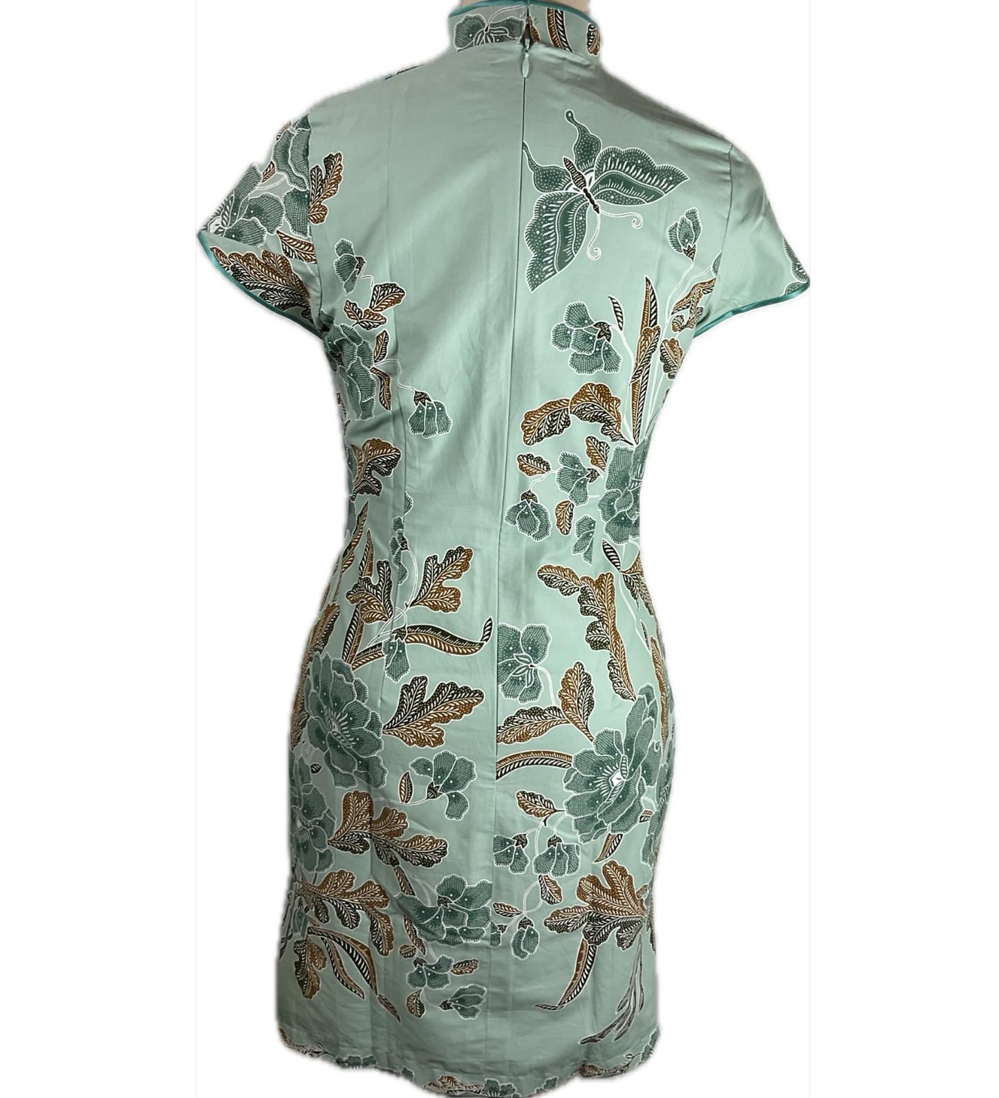 Batik Cheongsam BCS-S-GREEN-A-4002