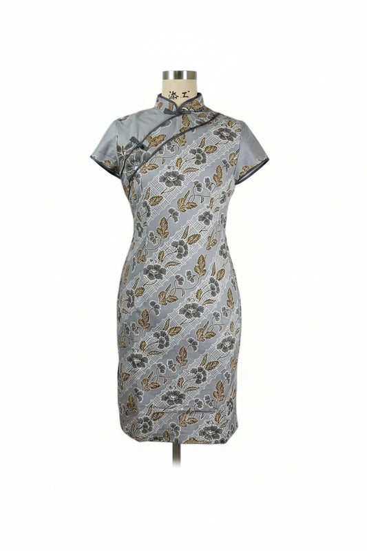 Batik Cheongsam BCS-M-GREY-A-44002