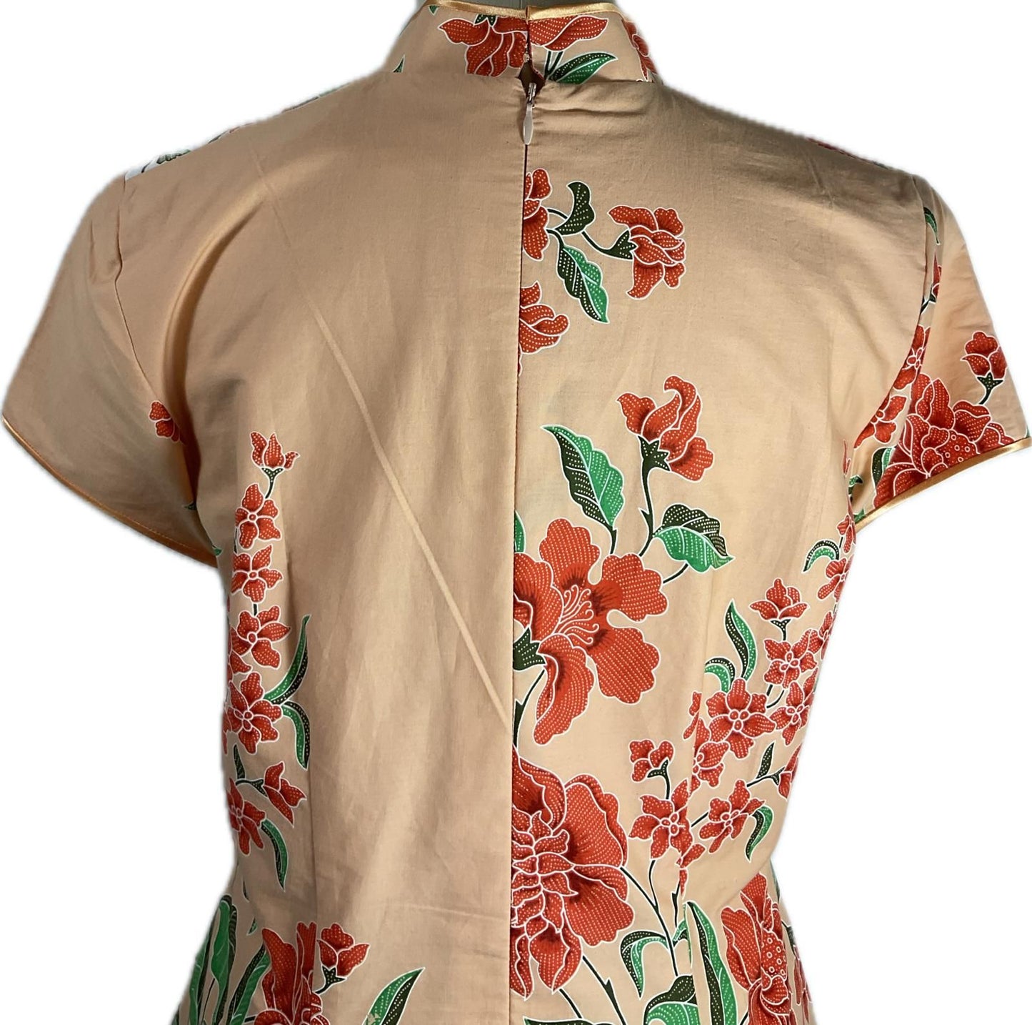 Batik Cheongsam BCS-L-ORANGE-A-444001