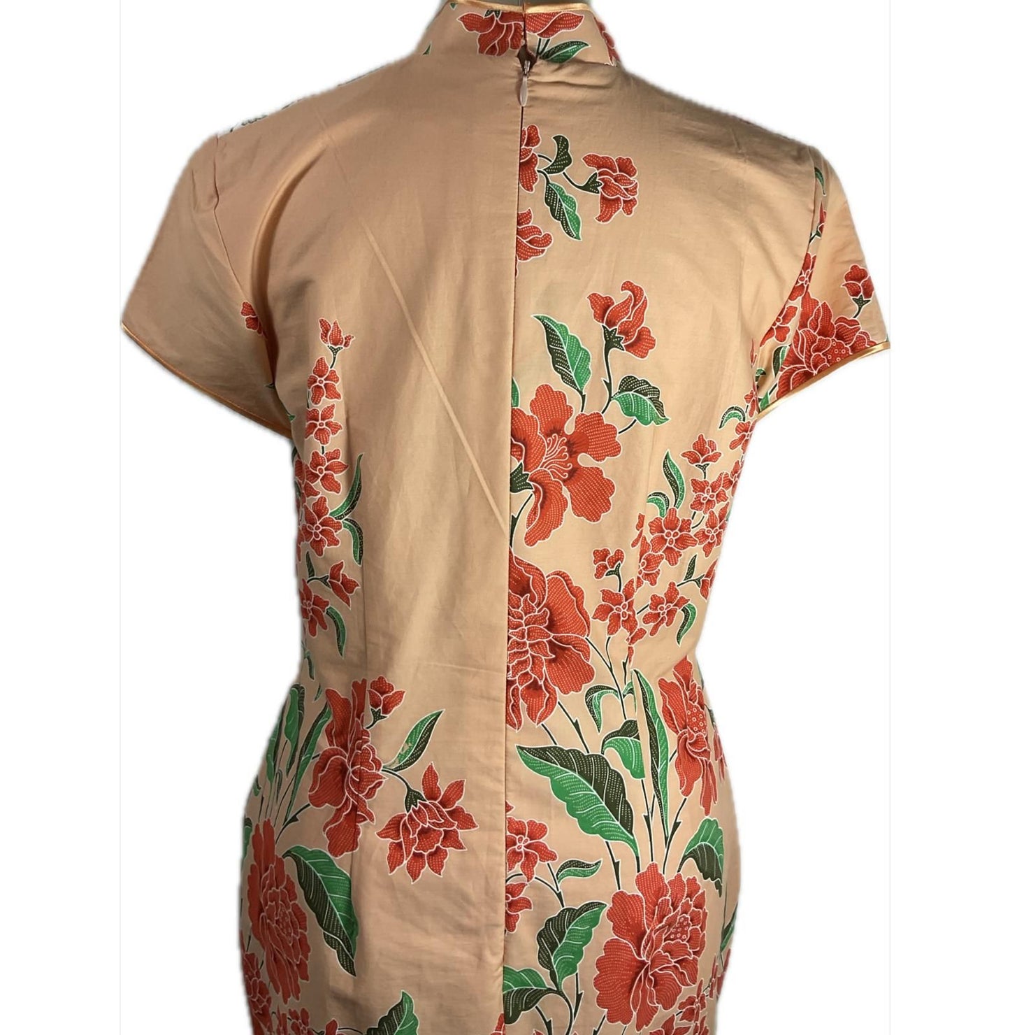 Batik Cheongsam BCS-L-ORANGE-A-444001