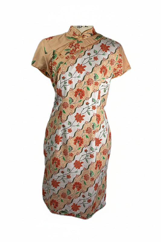 Batik Cheongsam BCS-L-ORANGE-A-444001
