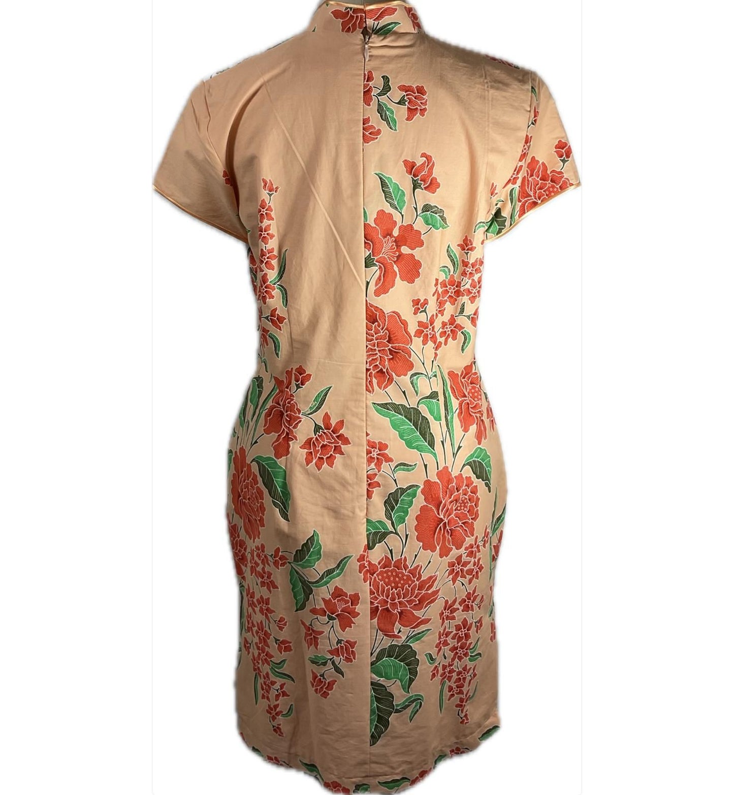 Batik Cheongsam BCS-L-ORANGE-A-444001