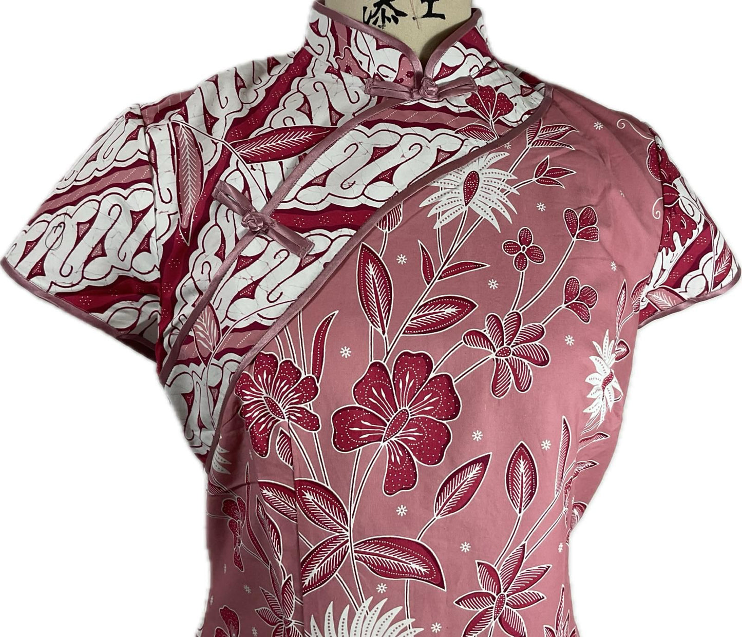 Batik Cheongsam BCS-M-PEACH-A-44005