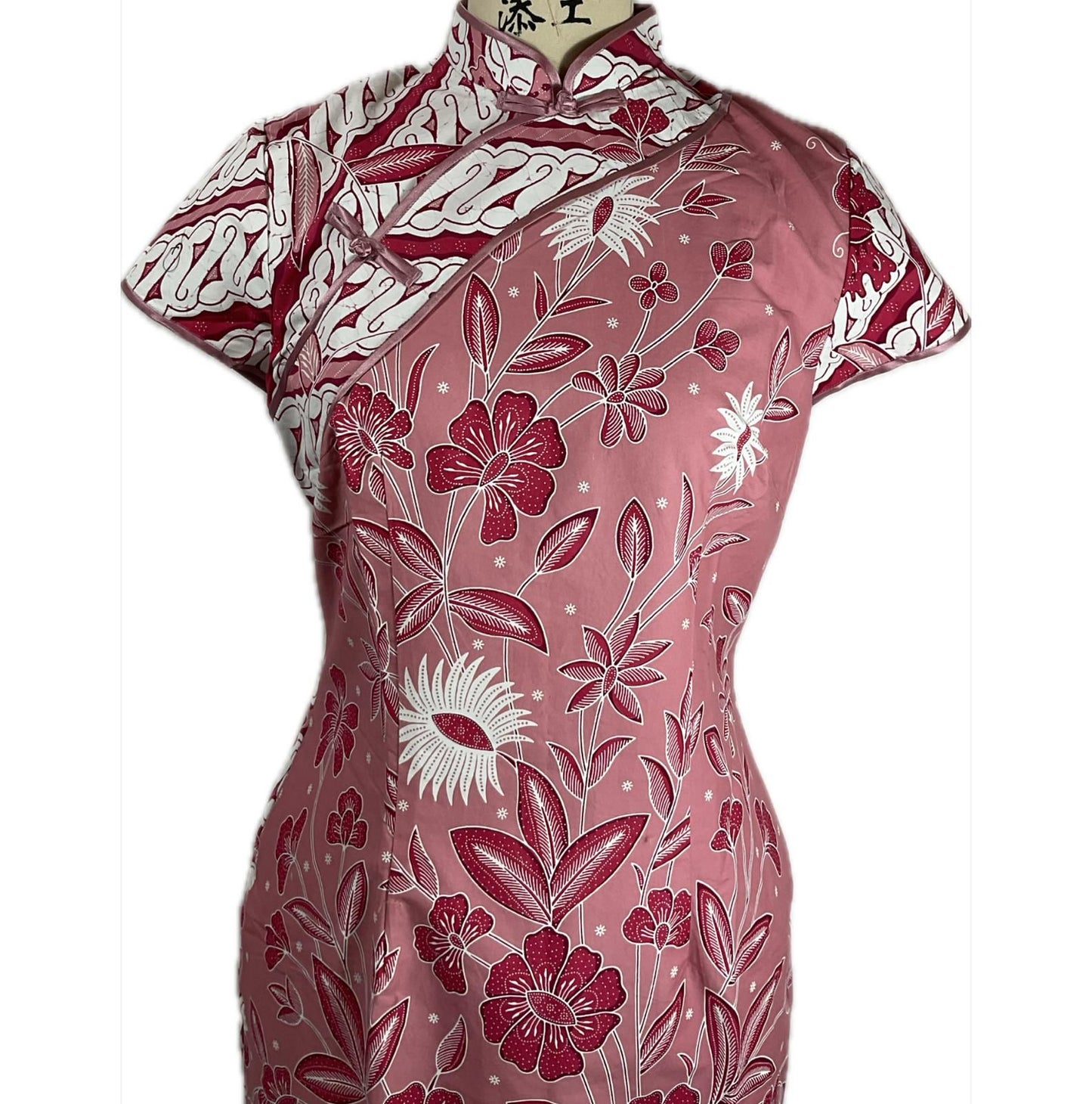 Batik Cheongsam BCS-M-PEACH-A-44005