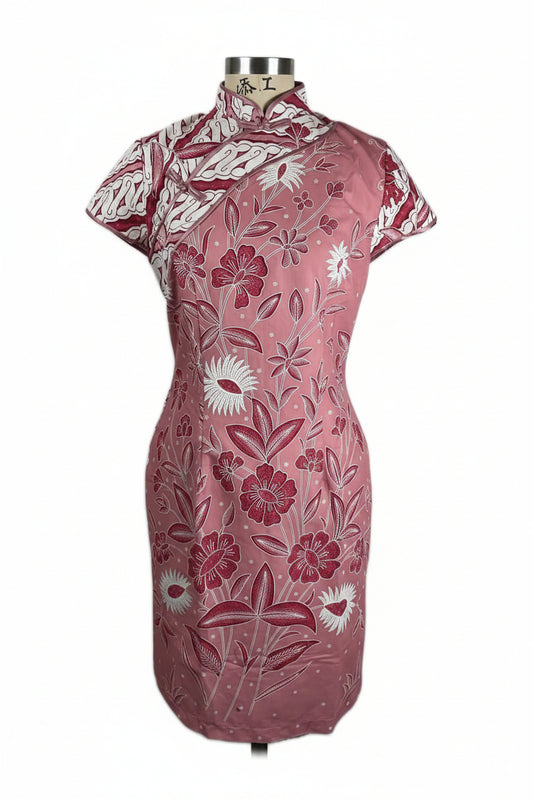 Batik Cheongsam BCS-M-PEACH-A-44005