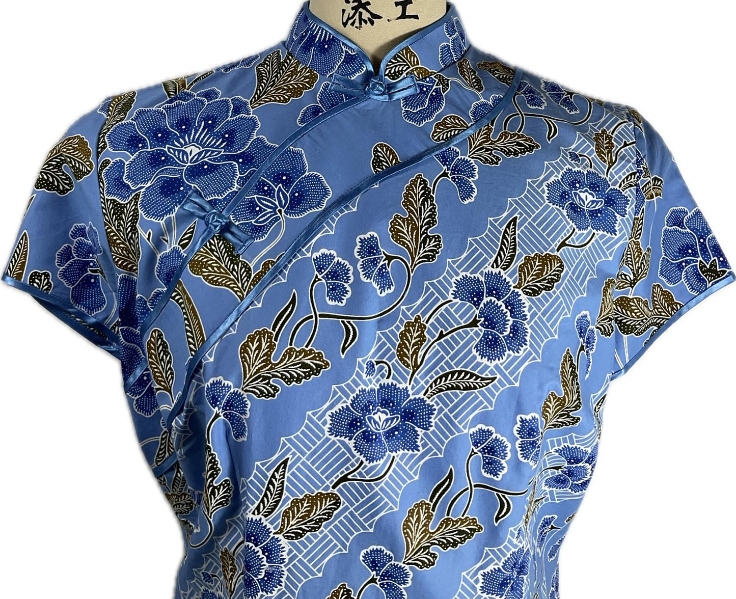 Batik Cheongsam BCS-L-BLUE-A-444003