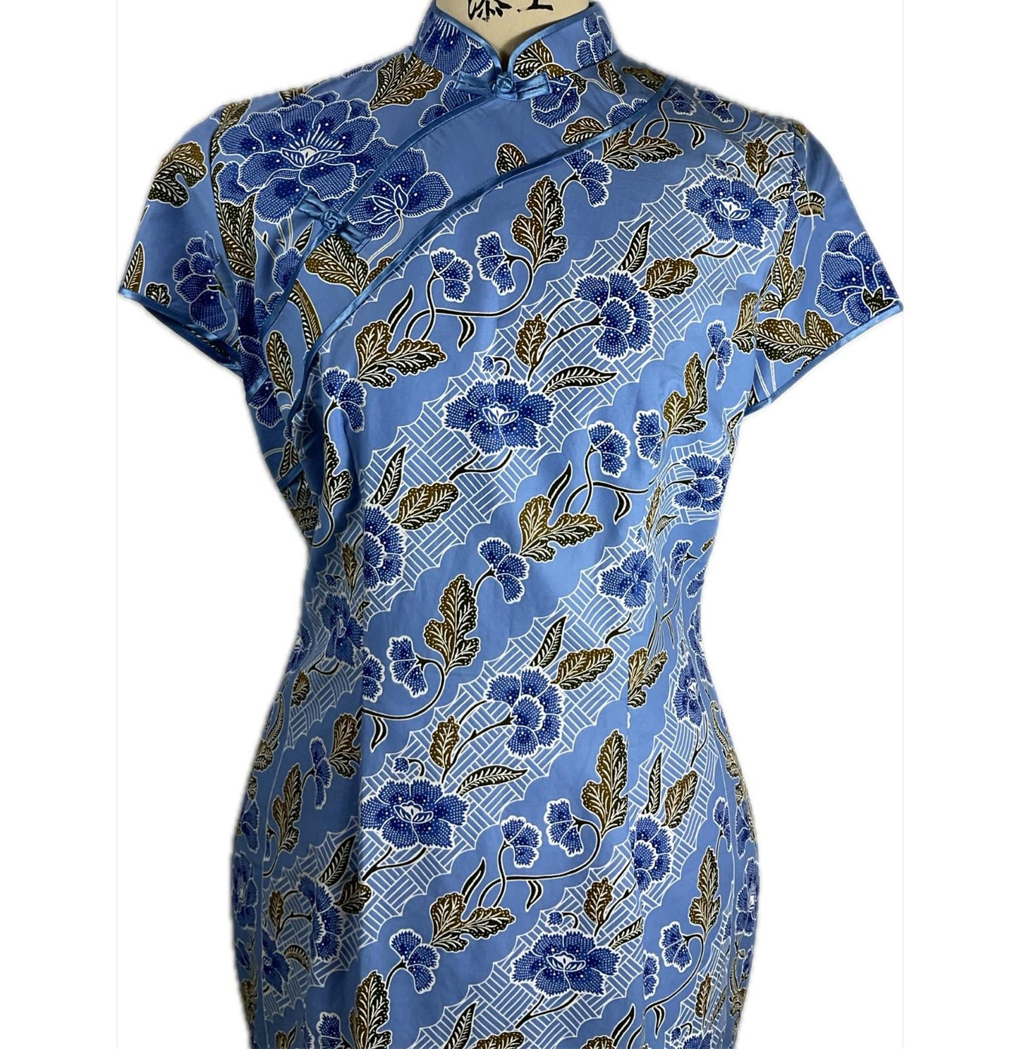 Batik Cheongsam BCS-L-BLUE-A-444003