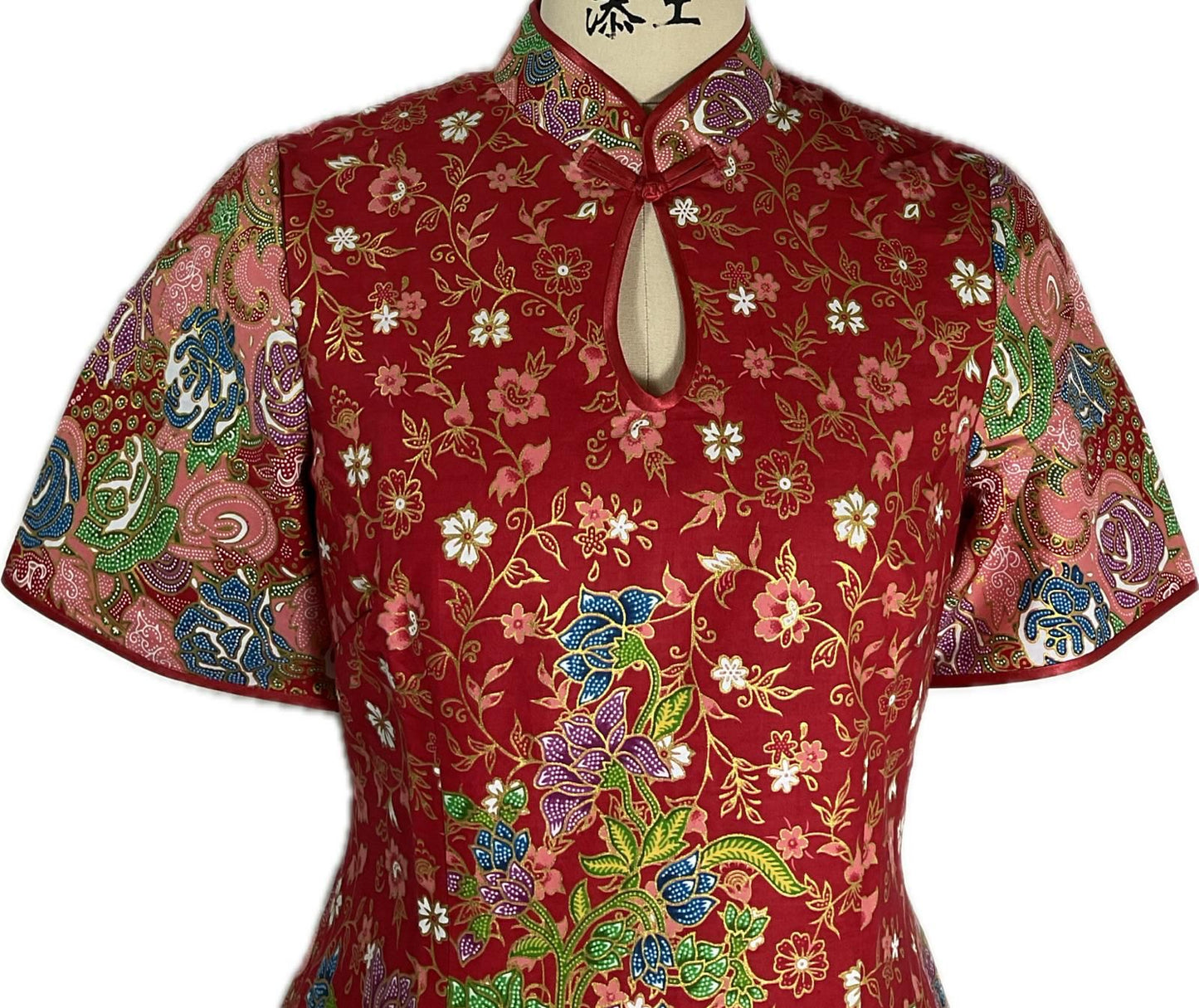Batik Cheongsam BCS-M-RED-A-44003