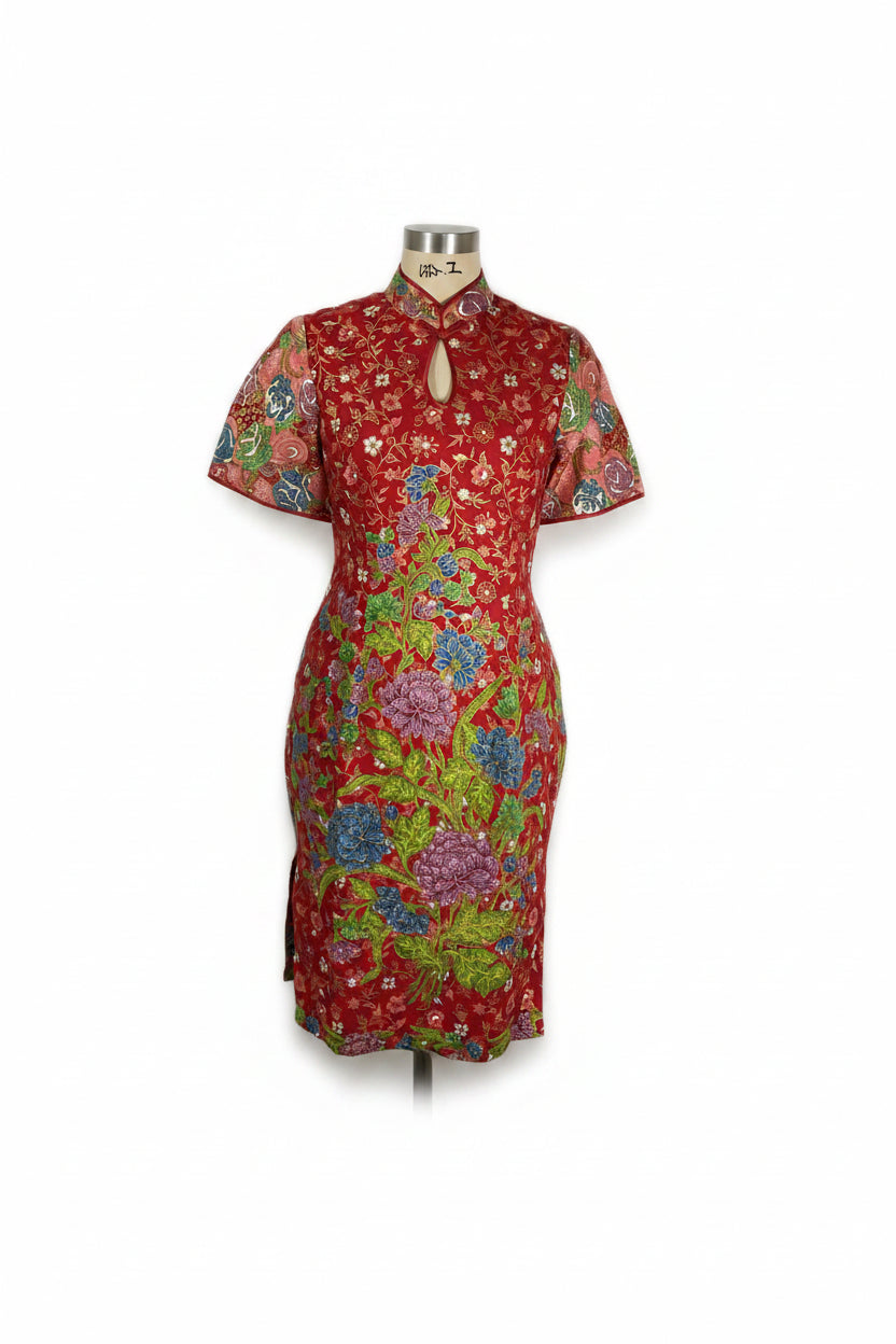 Batik Cheongsam BCS-M-RED-A-44003