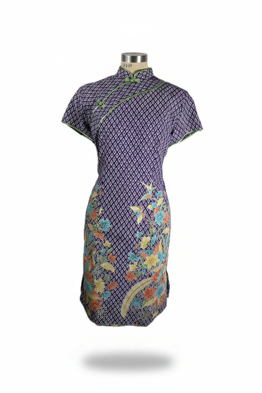 Batik Cheongsam BCS-XL-PURPLE-A-4444002