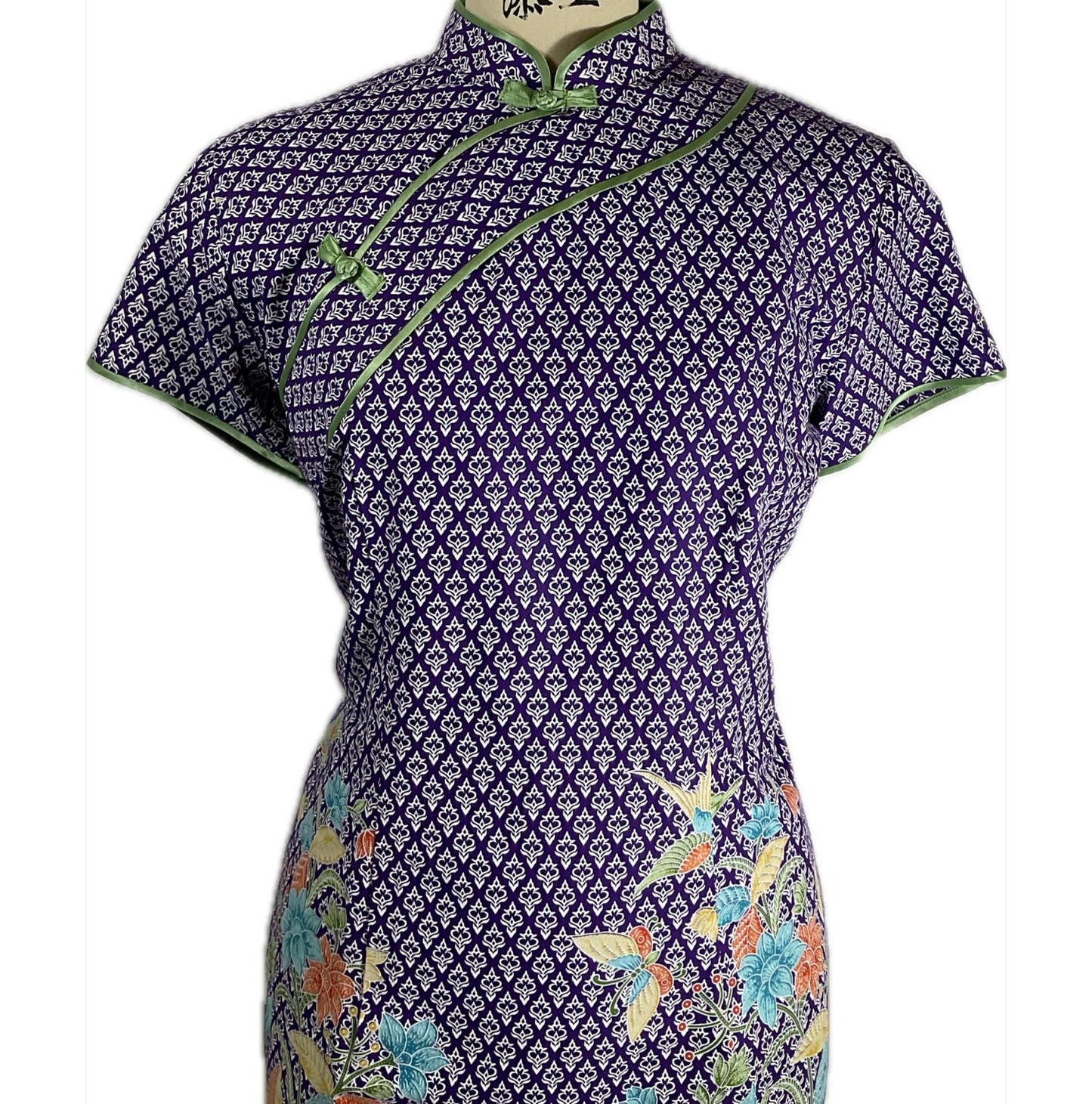 Batik Cheongsam BCS-XL-PURPLE-A-4444002