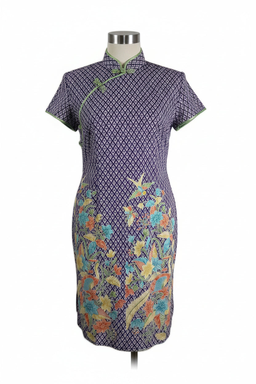 Batik Cheongsam BCS-XL-PURPLE-A-4444002