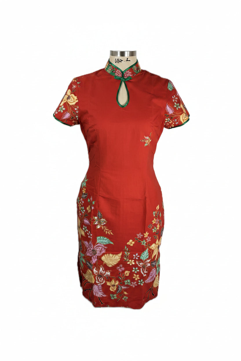 Batik Cheongsam BCS-M-RED-A-44001