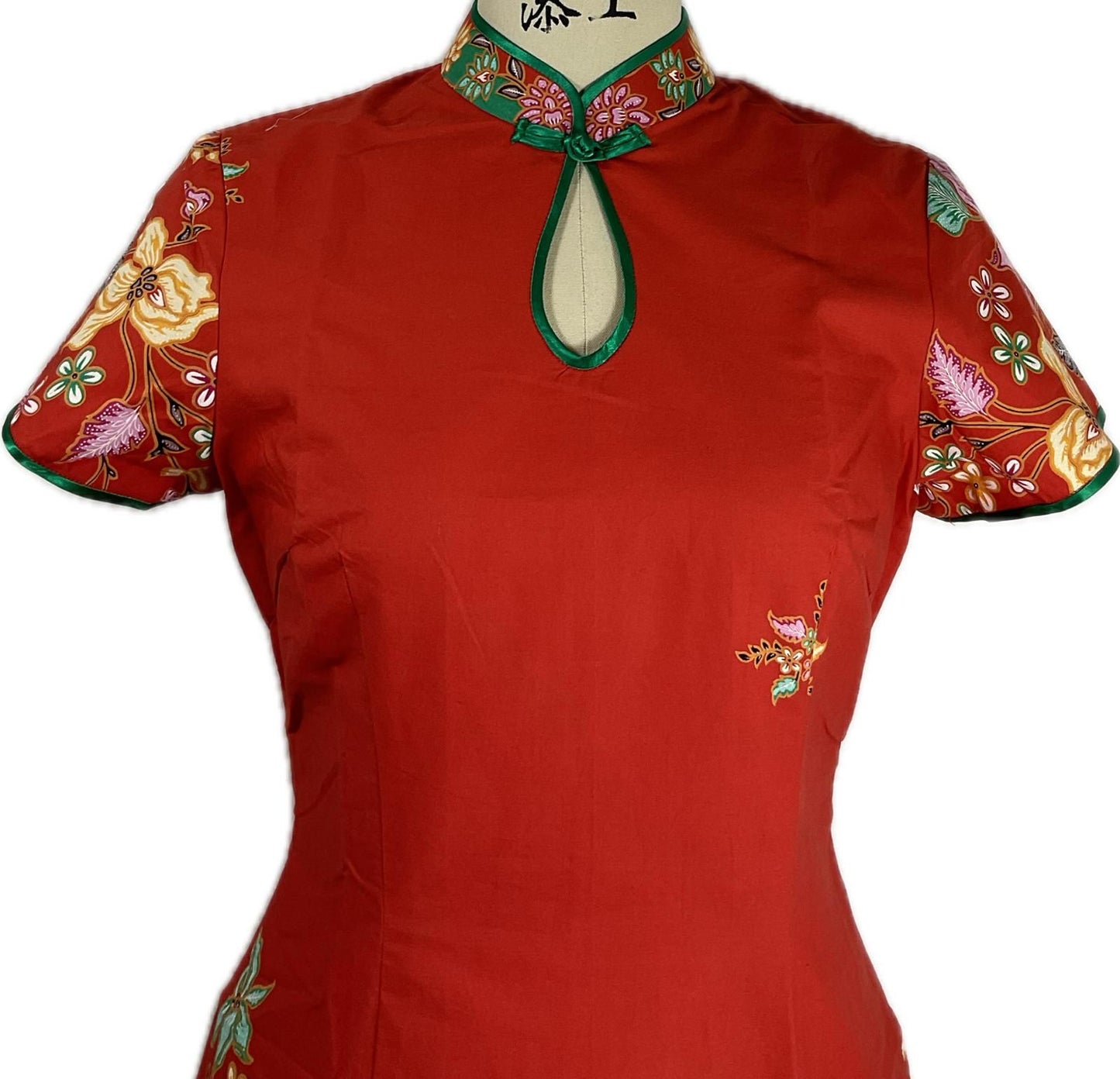 Batik Cheongsam BCS-M-RED-A-44001
