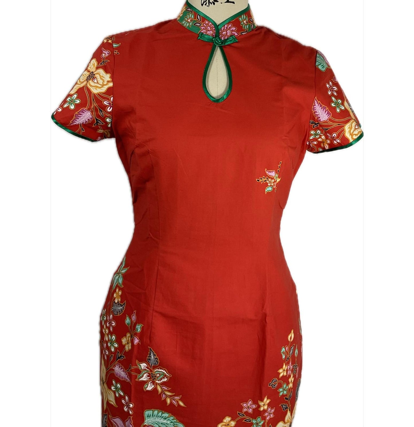 Batik Cheongsam BCS-M-RED-A-44001