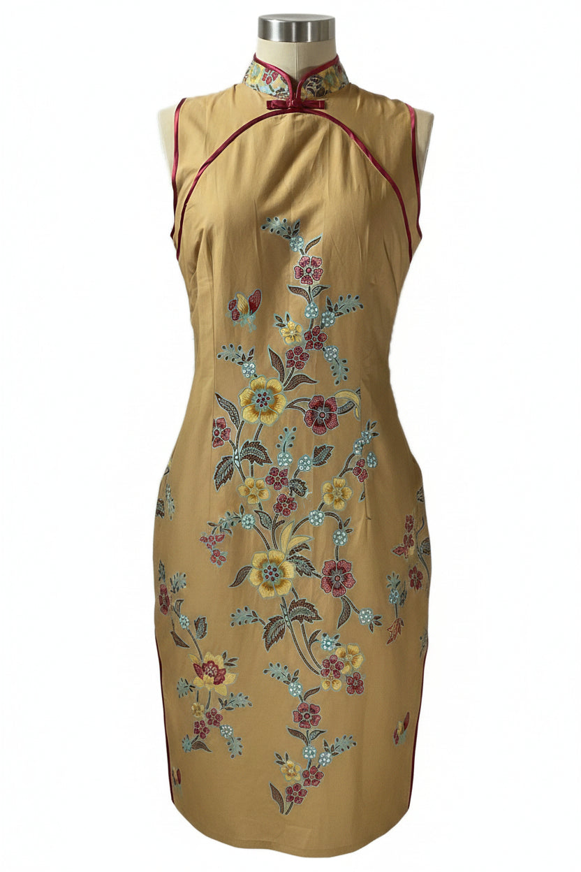 Batik Cheongsam BCS-M-YELLOW-44001