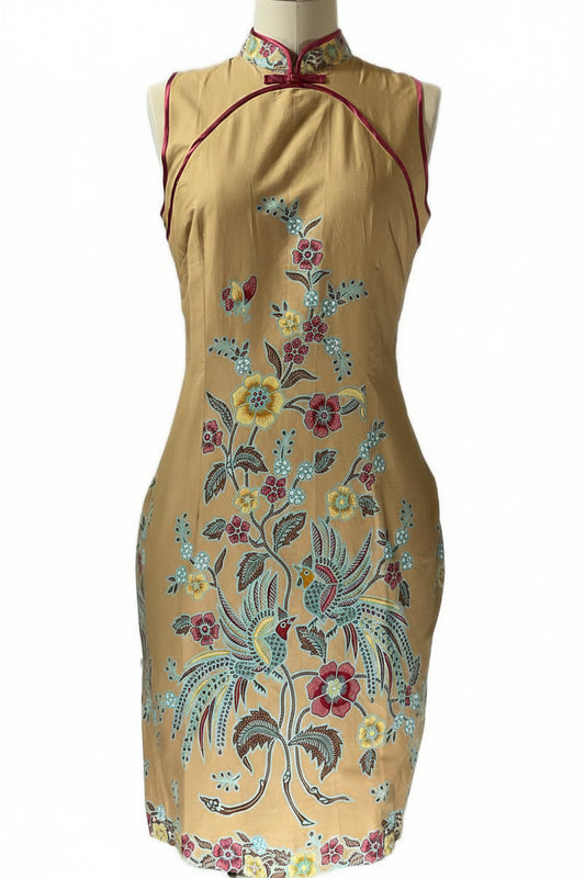 Batik Cheongsam BCS-M-YELLOW-44001