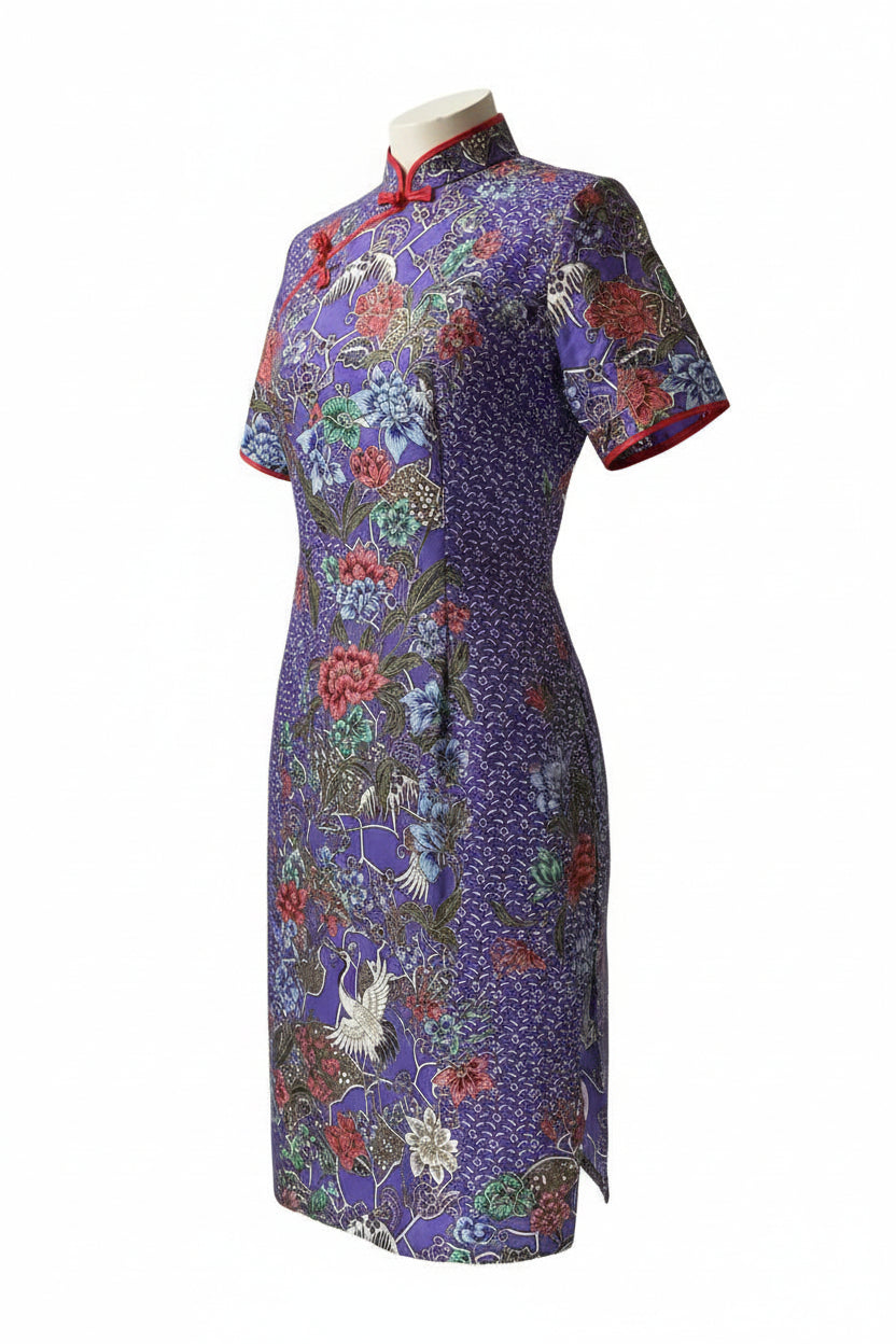 Batik Cheongsam BCS-M-PURPLE-A-444008