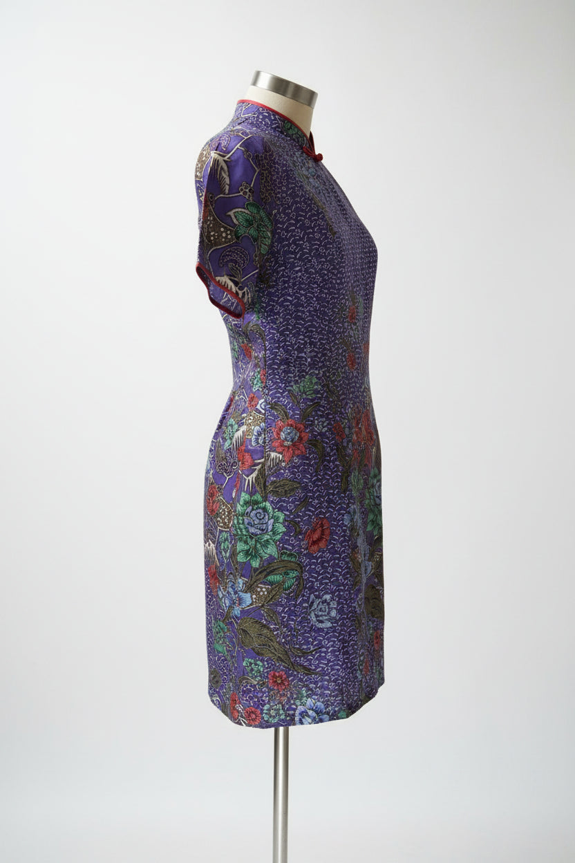 Batik Cheongsam BCS-M-PURPLE-A-444008