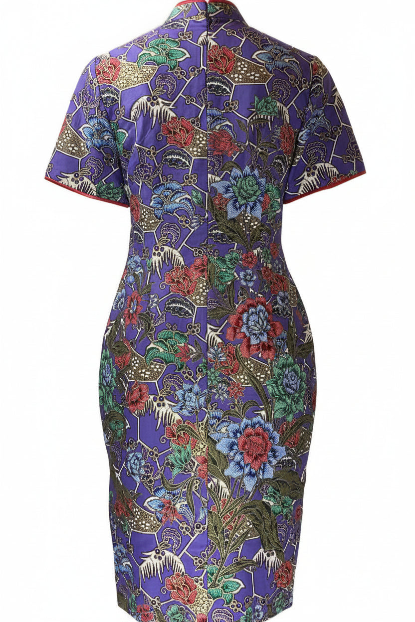 Batik Cheongsam BCS-M-PURPLE-A-444008