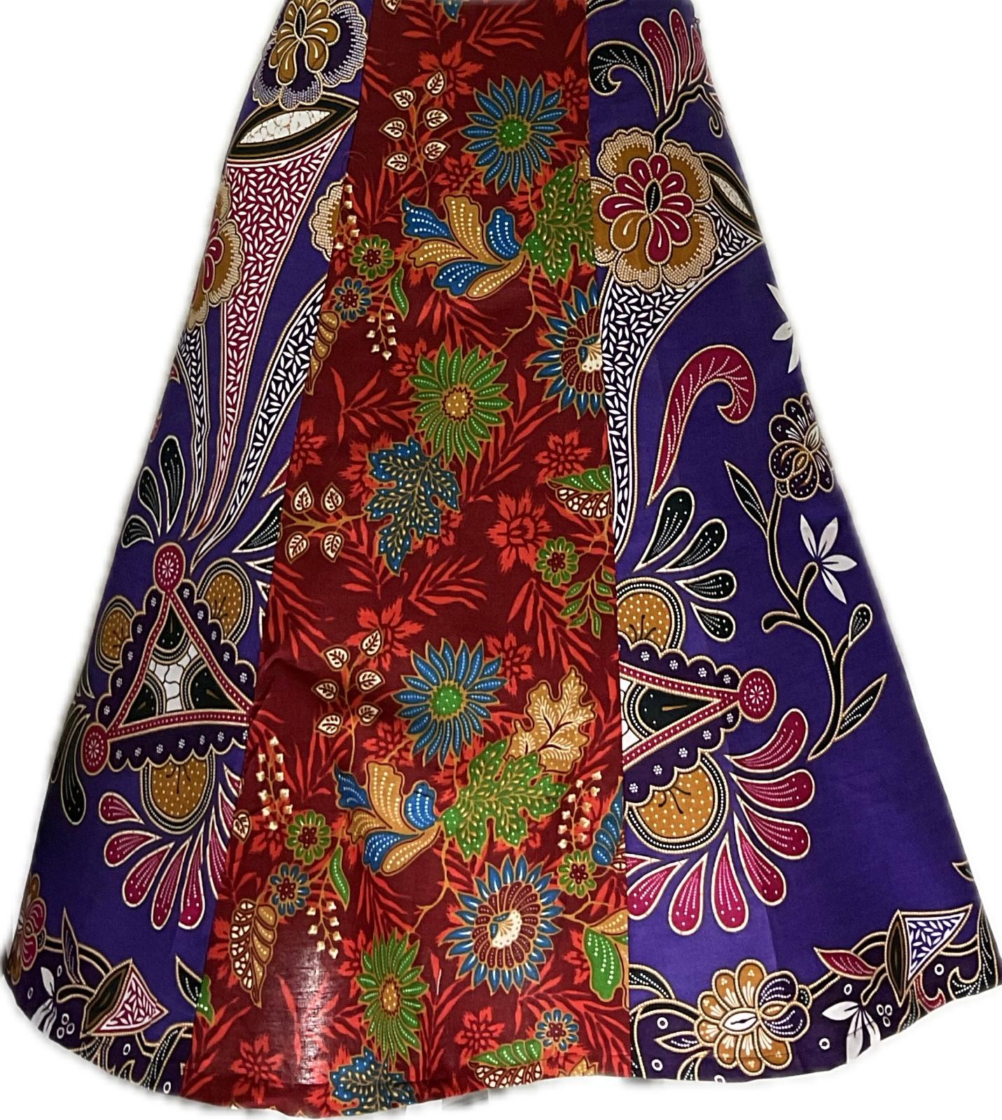 Ladies Batik Skirt LBSS-XL-PURPLE-A11-1111003
