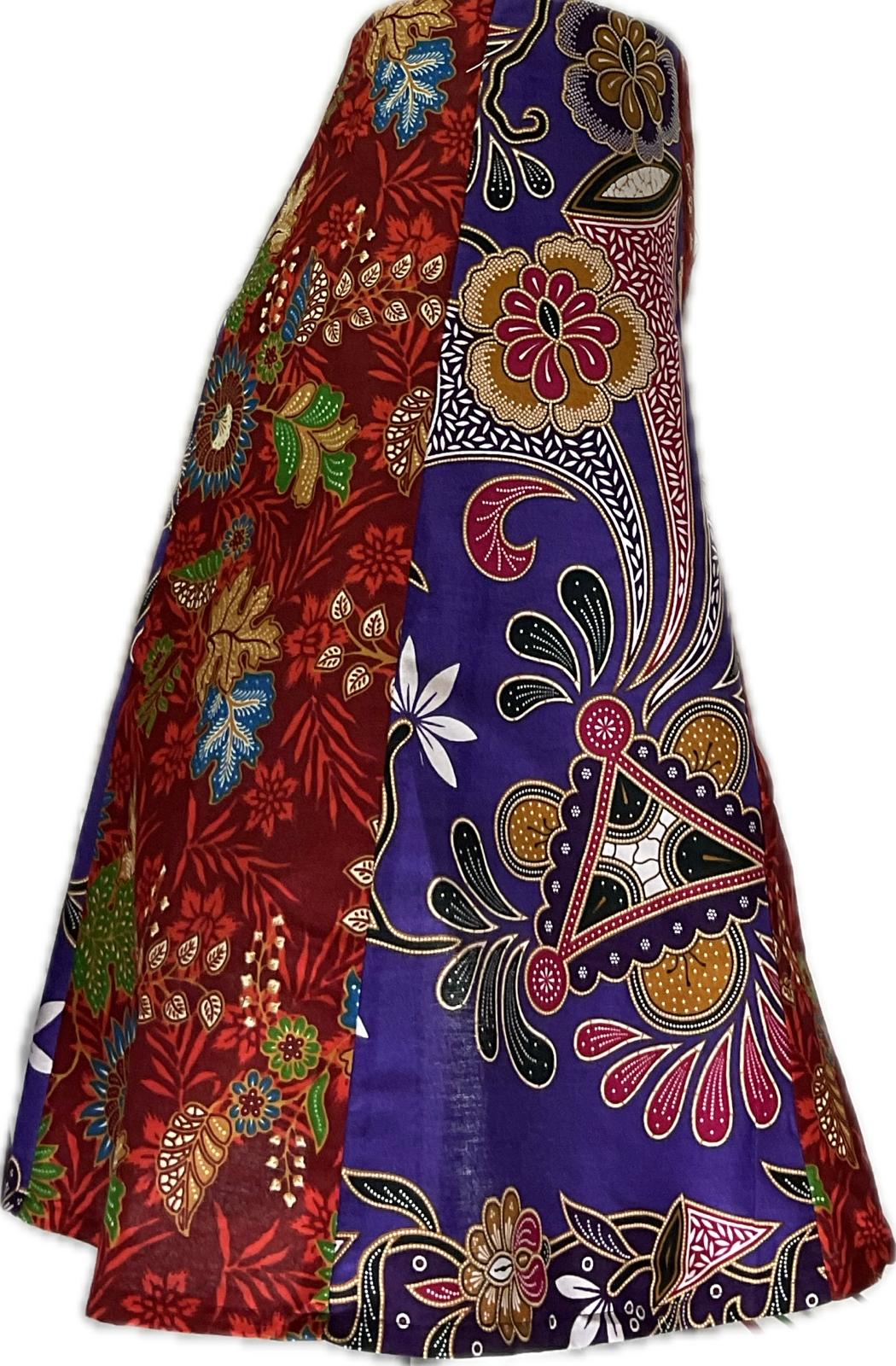 Ladies Batik Skirt LBSS-XL-PURPLE-A11-1111003