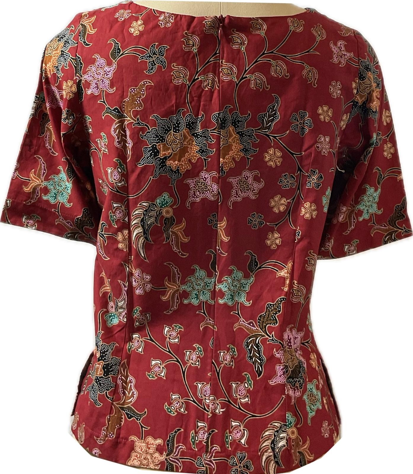 Ladies Batik Top LBT-M-MAROON-Q11005