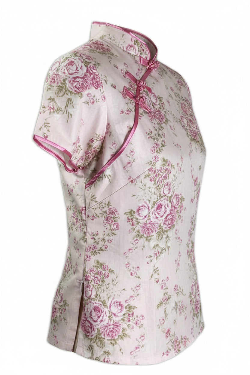 Ladies Batik Top LBT-S-PINK-R1002