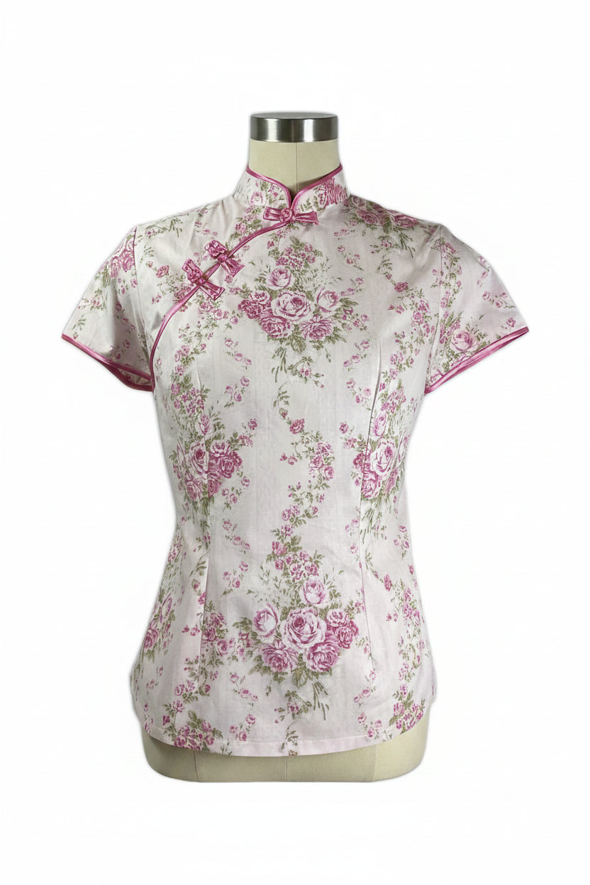 Ladies Batik Top LBT-S-PINK-R1002