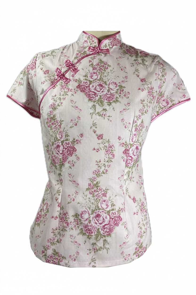 Ladies Batik Top LBT-M-PINK-R11005