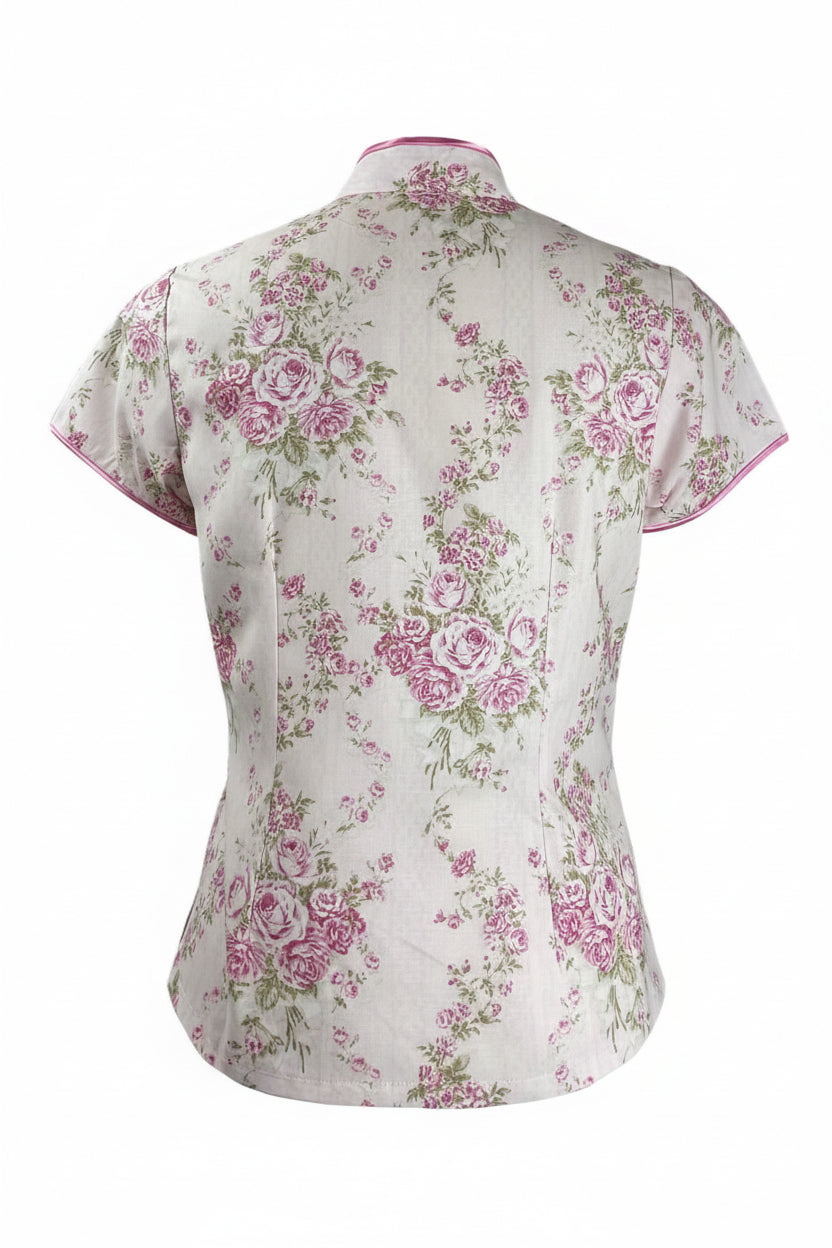 Ladies Batik Top LBT-S-PINK-R1002