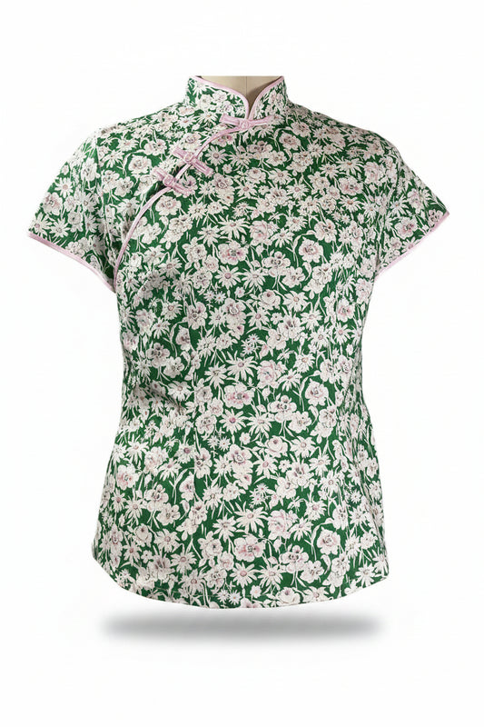 Ladies Batik Top LBT-XXXL-GREEN-R111111003