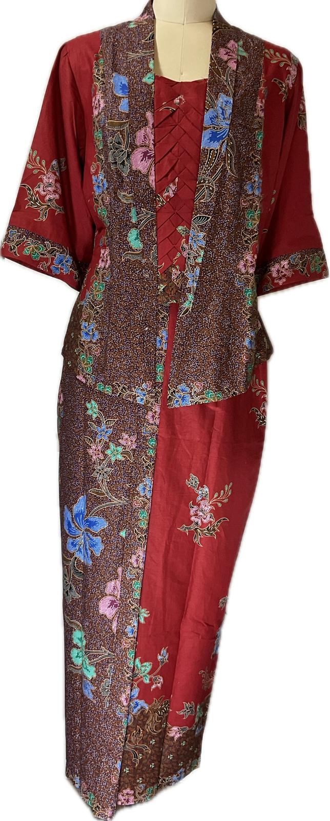 Ladies Kebaya Full Set LBT-XL-MAROON-KBY-A-7777001