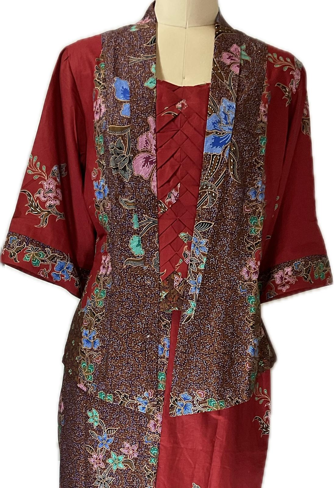 Ladies Kebaya Full Set LBT-XL-MAROON-KBY-A-7777001