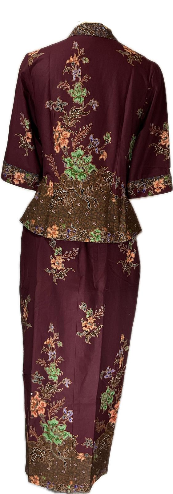 Ladies Kebaya Full Set LBT-L-MAROON-KBY-A-777001
