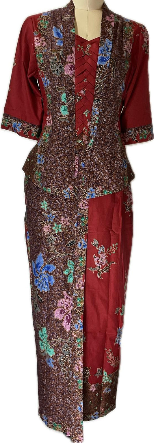 Ladies Kebaya Full Set LBT-XXL-MAROON-KBY-A-77777001