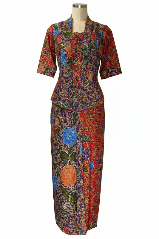 Ladies Kebaya Full Set LBT-M-RED-KBY-A-77002