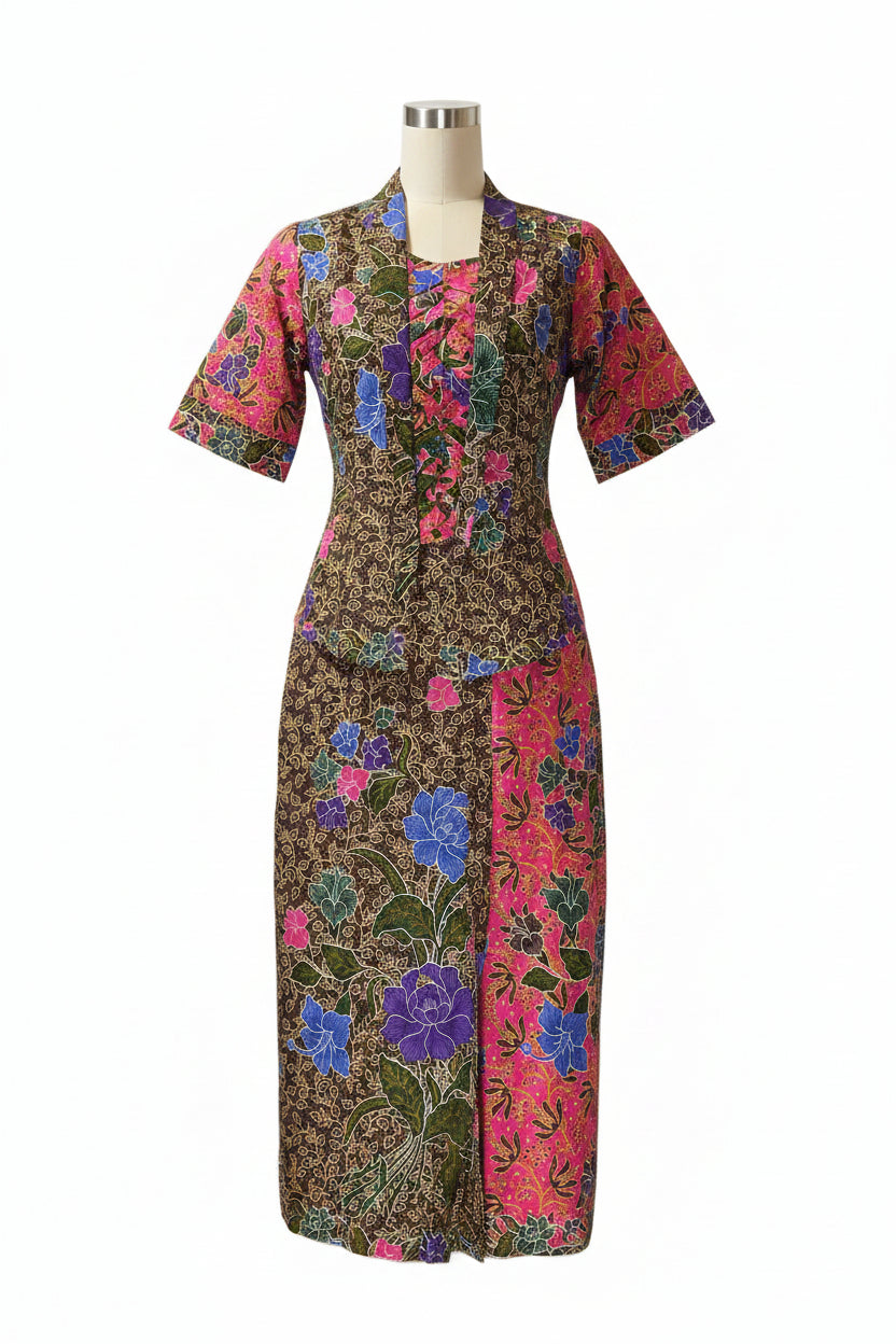 Ladies Kebaya Full Set LBT-S-PINK-KBY-A-7002